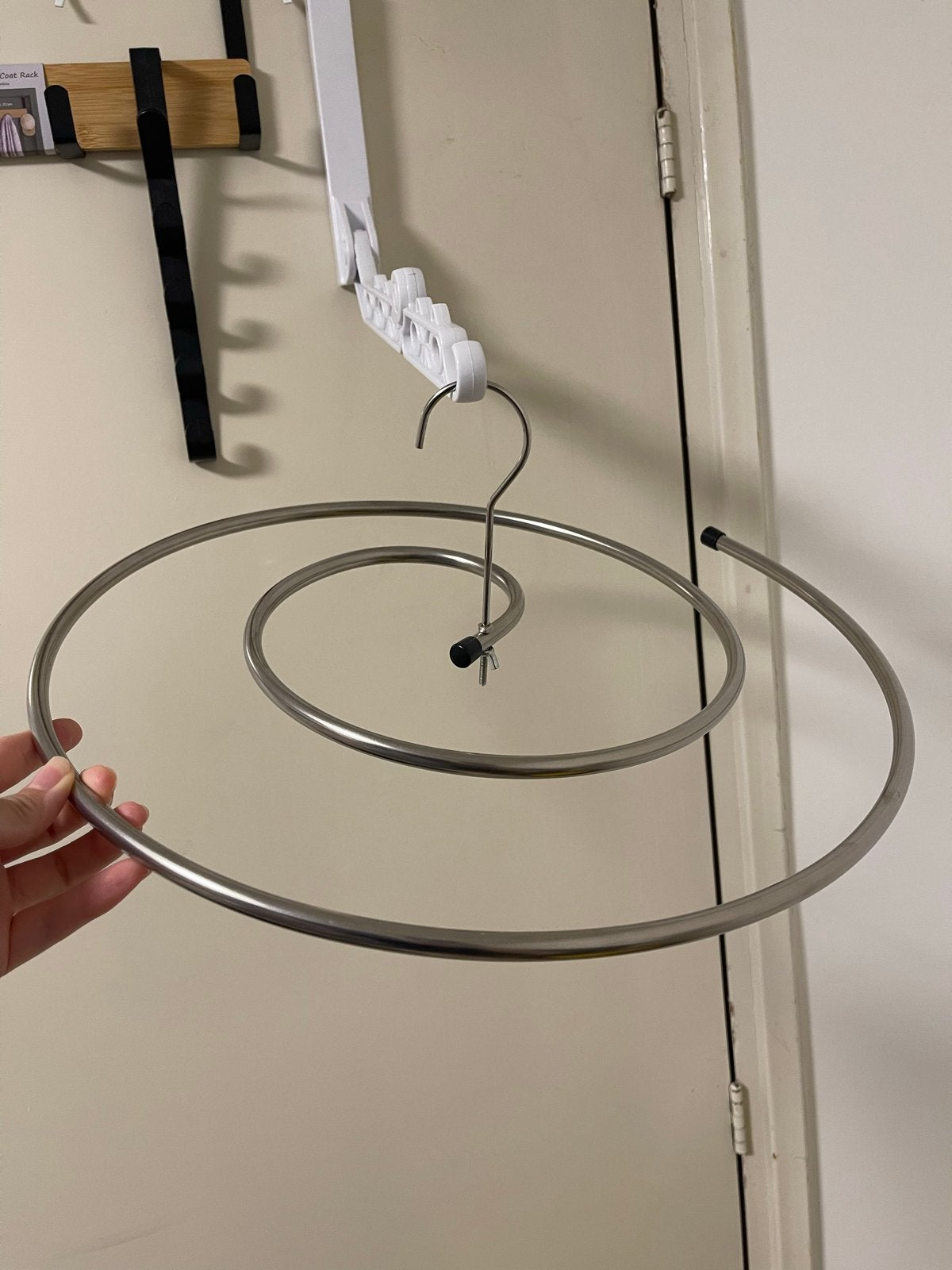 Stainless Steel Round Drying Rack for Bedding/Duvet Covers, Verzenden, Zo goed als nieuw, Zilver, Metaal