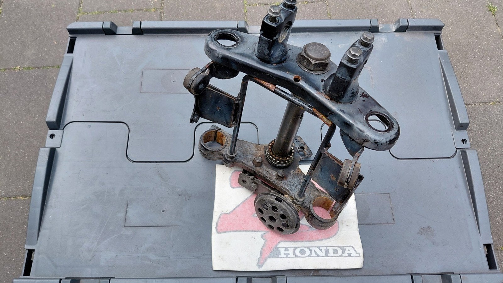Honda ZB50 T-stuk, kroonplaat, stuurstroppen, koplamphouder, Ophalen of Verzenden, Gebruikt, Frame, Overige merken