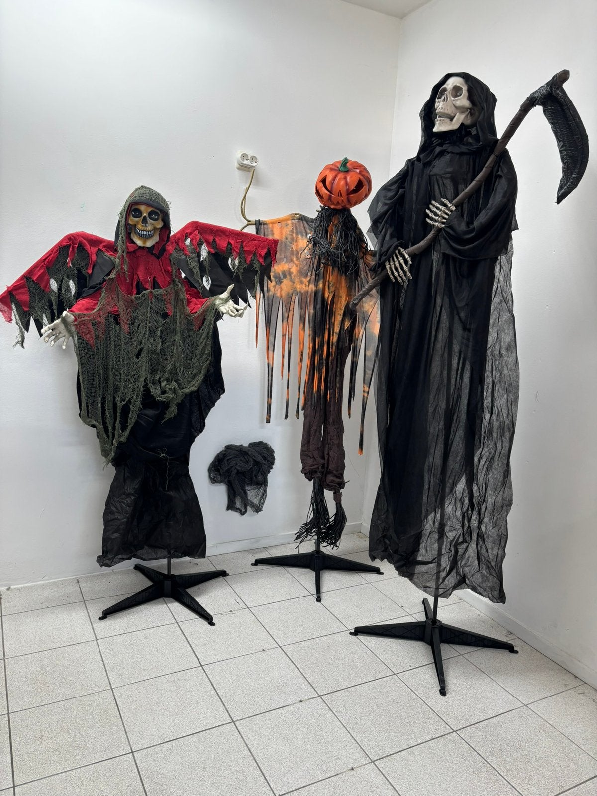 Halloween animatronics (set van 3), Ophalen of Verzenden, Zo goed als nieuw, Halloween of Griezel