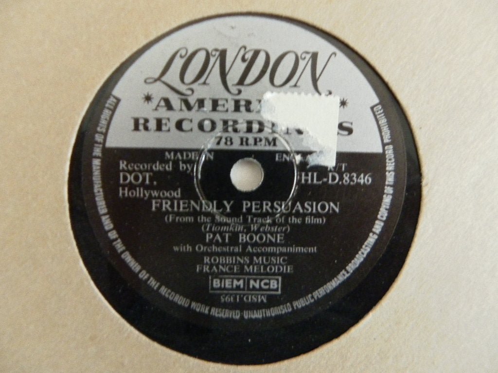 78 Toerenplaat Pat Boone - Chains Of Love, Gebruikt, 10 inch, Overige genres, Ophalen of Verzenden