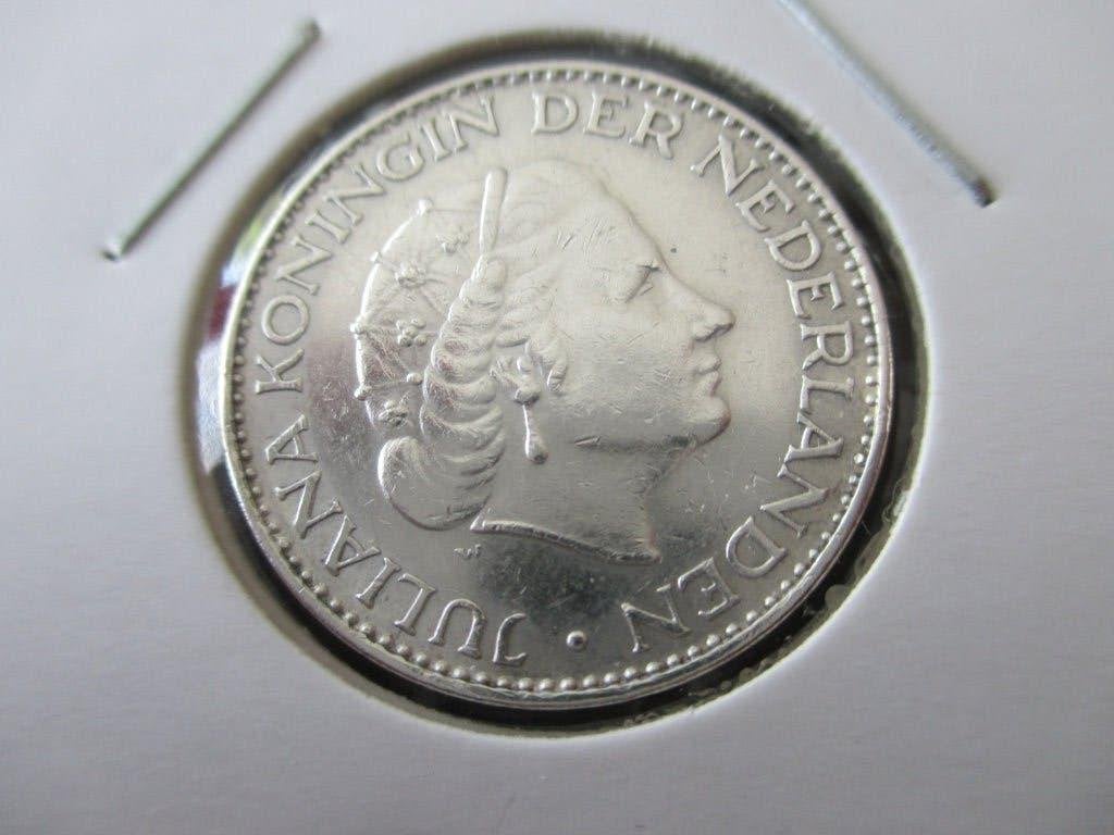 Gulden 1965, 1 gulden, Koningin Juliana, Zilver, Ophalen of Verzenden