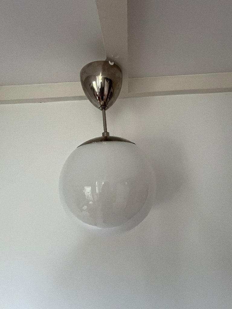 Hanglamp bol wit Ikea, Ophalen of Verzenden, Glas