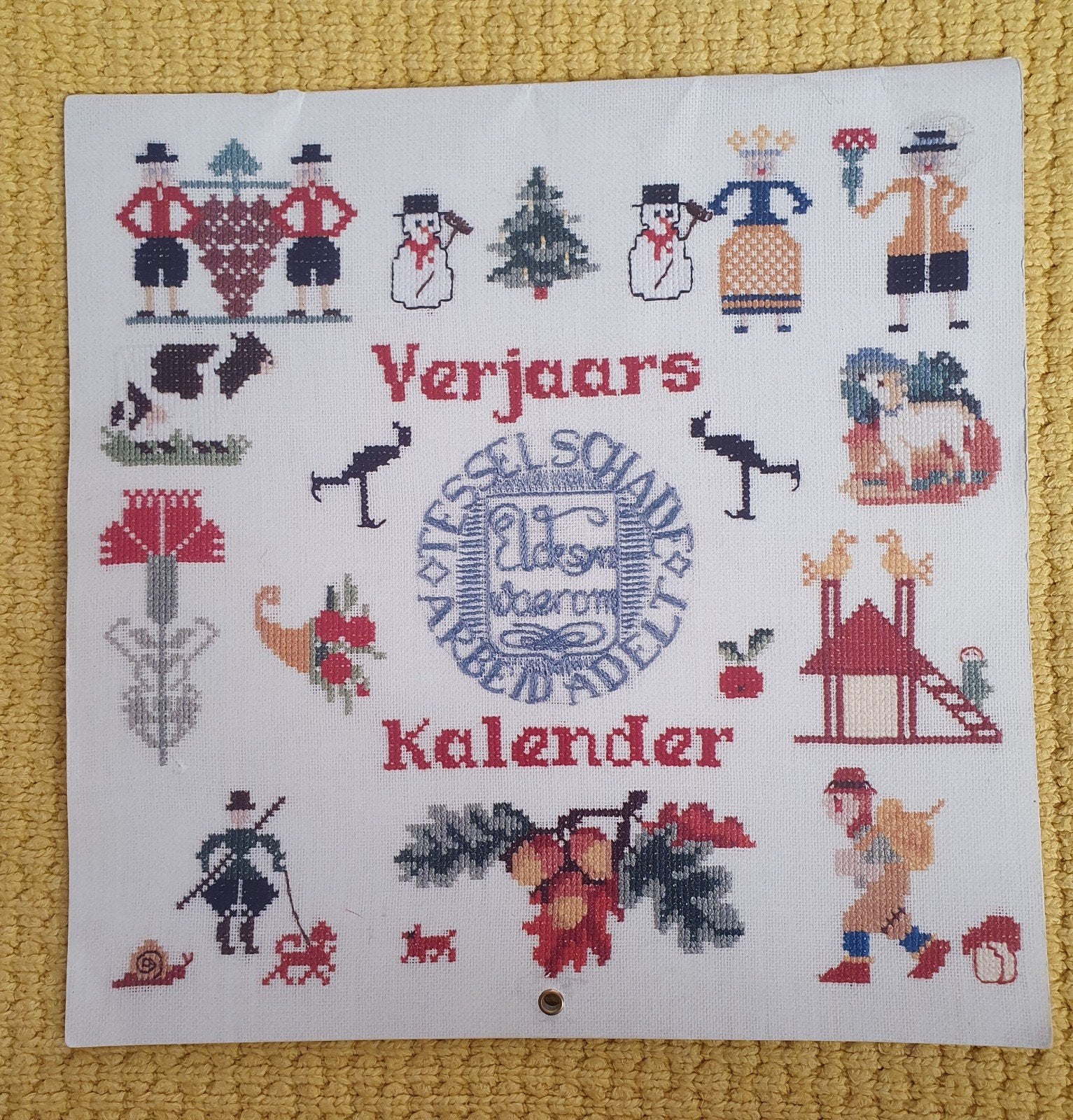 Tesselschade-Arbeid Adelt kruissteek verjaarskalender 1999, Verzenden, Patroon