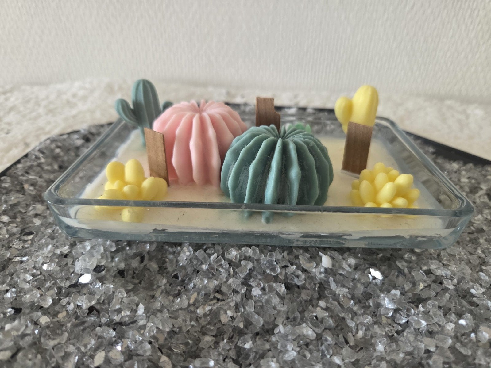 Cactus village citronella geurkaars, Huis en Inrichting, Woonaccessoires | Kandelaars en Kaarsen, Meerkleurig, Ophalen of Verzenden