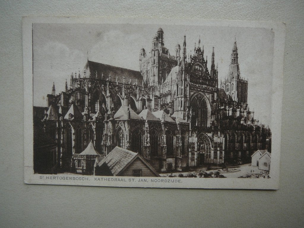 Den Bosch. Kathedraal St. Jan Noordzijde., Verzamelen, Ophalen of Verzenden, 1920 tot 1940, Gelopen, Noord-Brabant