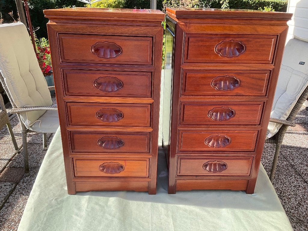 2 charmante victoriaanse boudoir  kastjes, Huis en Inrichting, Ophalen, Gebruikt, 5 laden of meer, 50 tot 100 cm