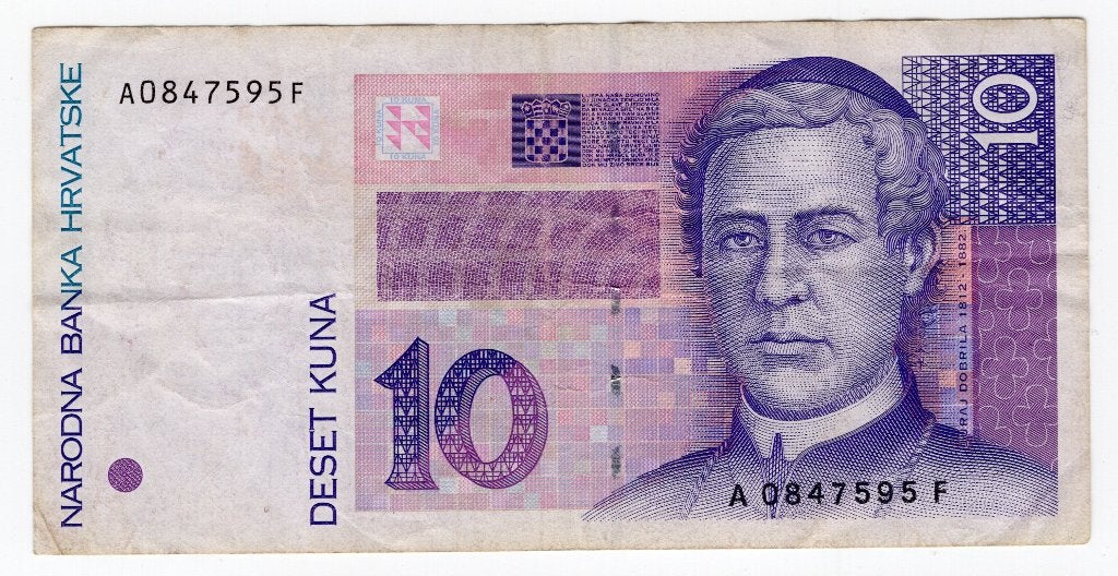 Kroatie 10 Kuna 1993 vf, Verzenden, Overige landen
