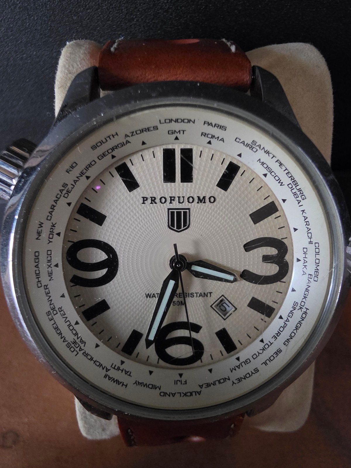 Profuomo Ladislao Herenhorloge, Sieraden, Tassen en Uiterlijk, Horloges | Heren, Overige merken, Leer, Staal, Polshorloge