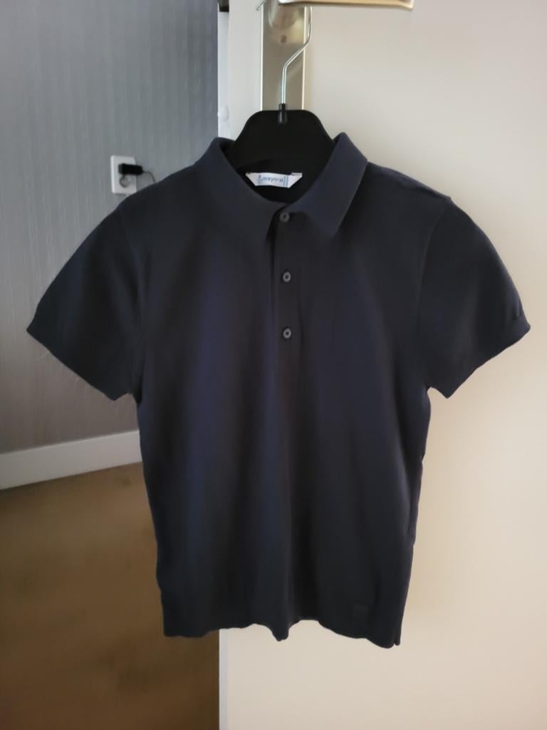Donkerblauw Mayoral Poloshirt - Zo goed als nieuw maat 128, Kinderen en Baby's, Kinderkleding | Maat 128, Mayoral, Ophalen of Verzenden