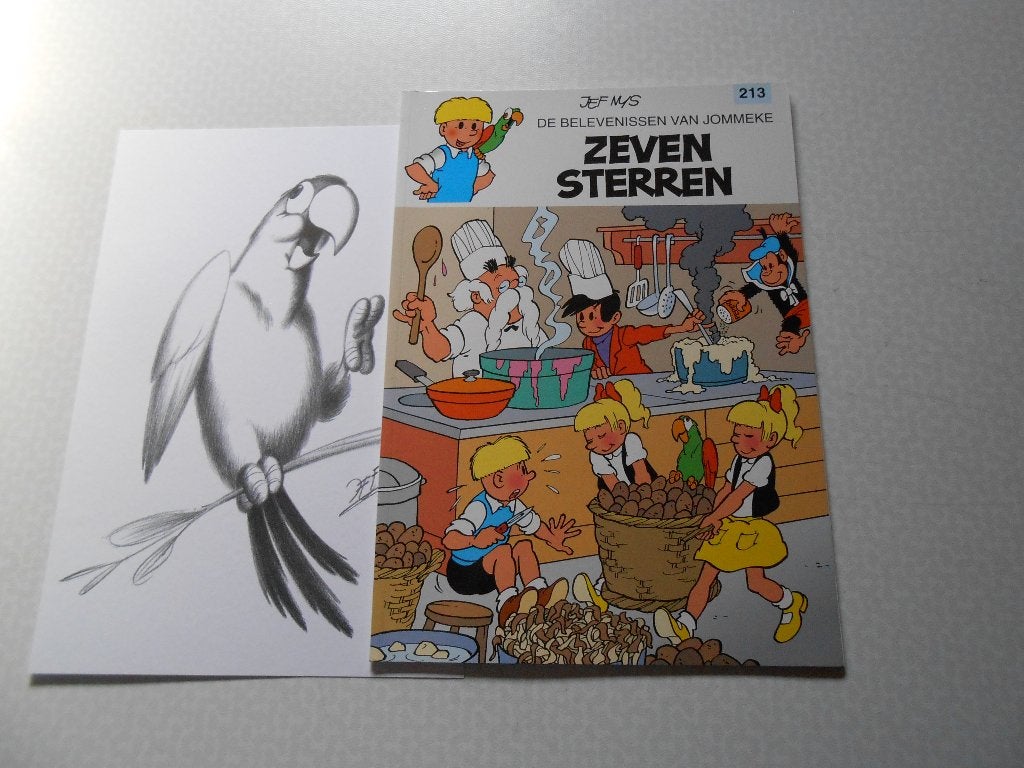 Jommeke 213 Zeven sterren 2001 1 ste druk. Met bijlage., Boeken, Jef Nys, Eén stripboek, Nieuw, Ophalen of Verzenden