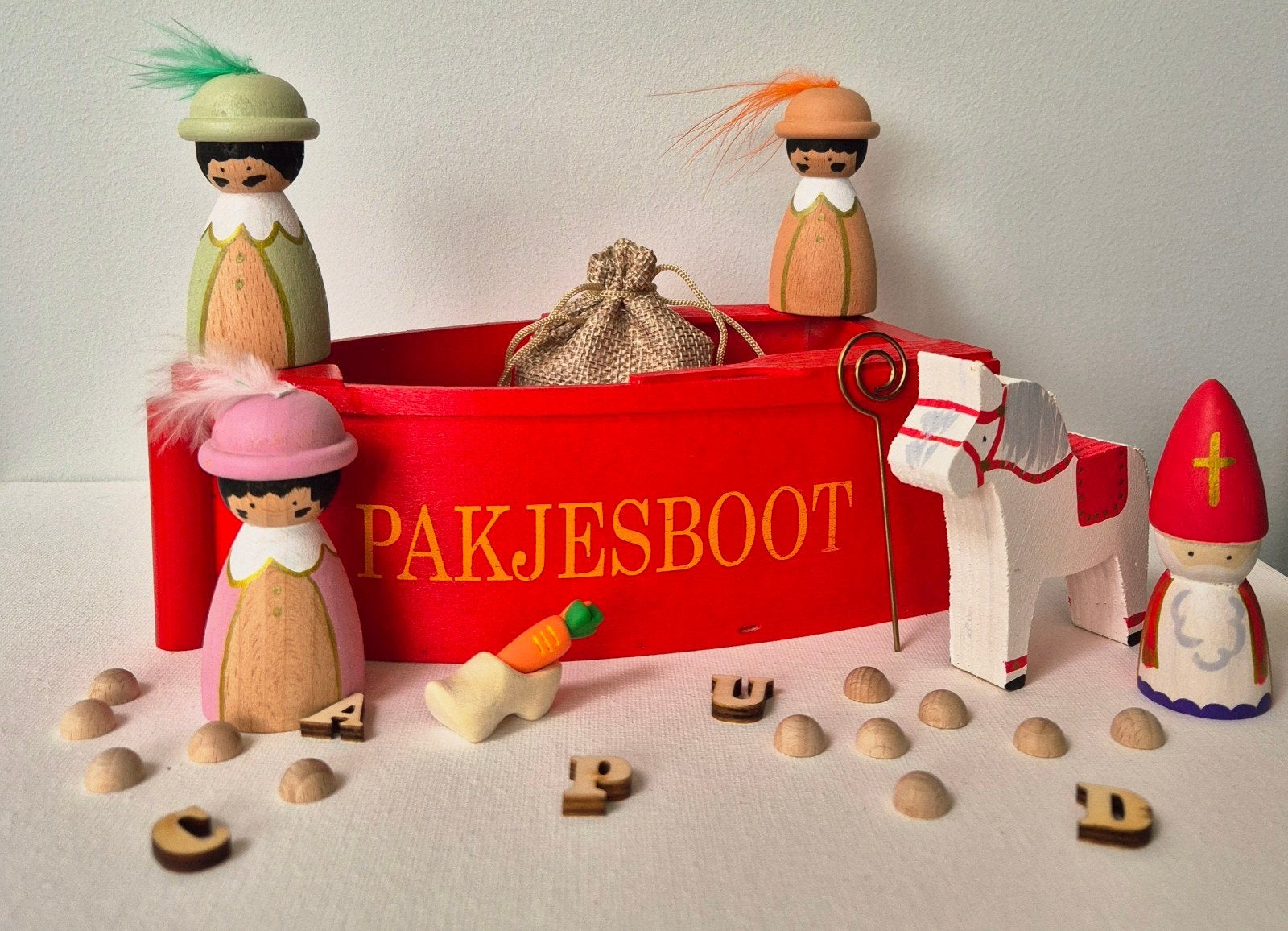 Sinterklaasset pegdolls, Ophalen of Verzenden, Poppenhuis
