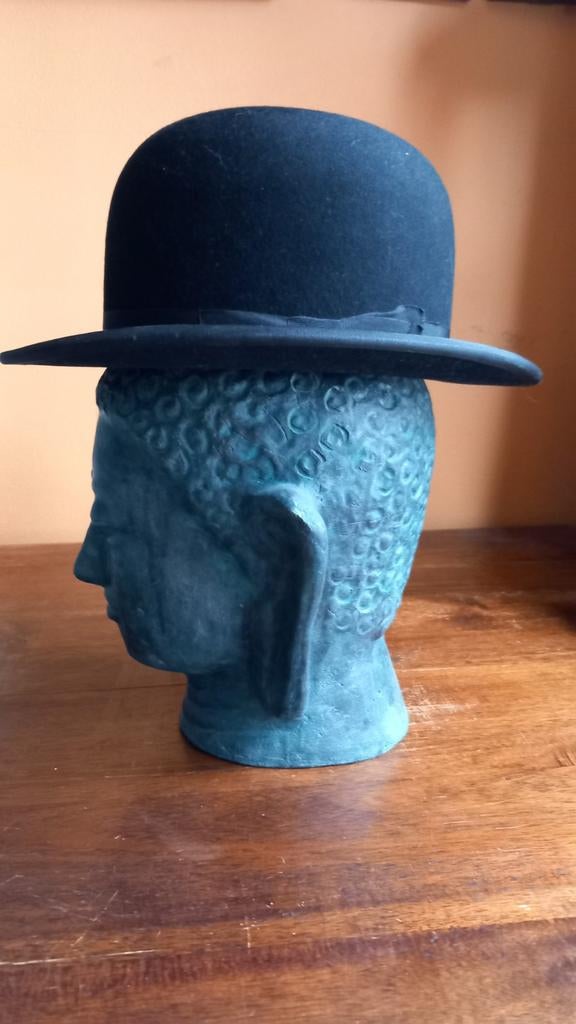 Vintage Bolhoed - London Made - Zwart, Ophalen of Verzenden, Gedragen, London Made, Hoed