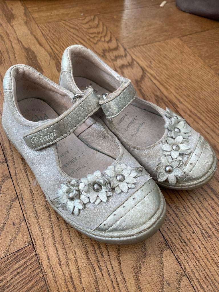 Primigi zilveren Mary Jane schoenen meisjes - Gebruikt, Kinderen en Baby's, Ophalen of Verzenden, Gebruikt, Meisje, Schoenen