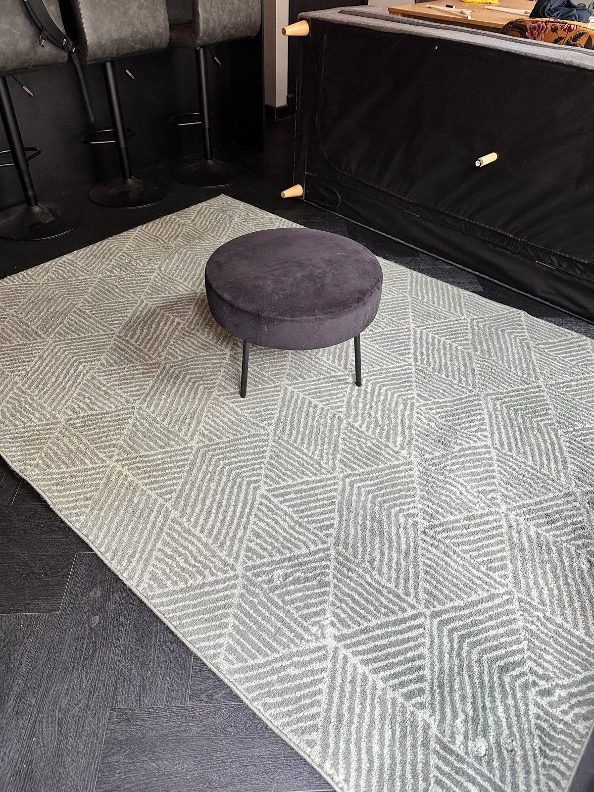 IKEA STENLILLE Vloerkleed 170x240 - Grijs/Wit, Huis en Inrichting, Stoffering | Tapijten en Kleden, Ophalen, Gebruikt, 100 tot 150 cm