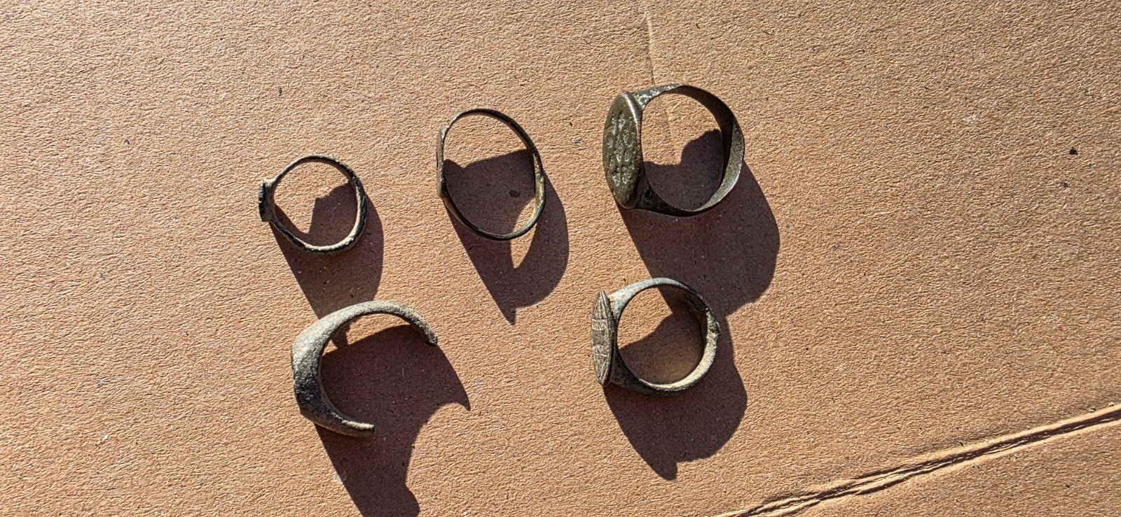 5 romeinse ringen bodemvondsten, Ophalen of Verzenden