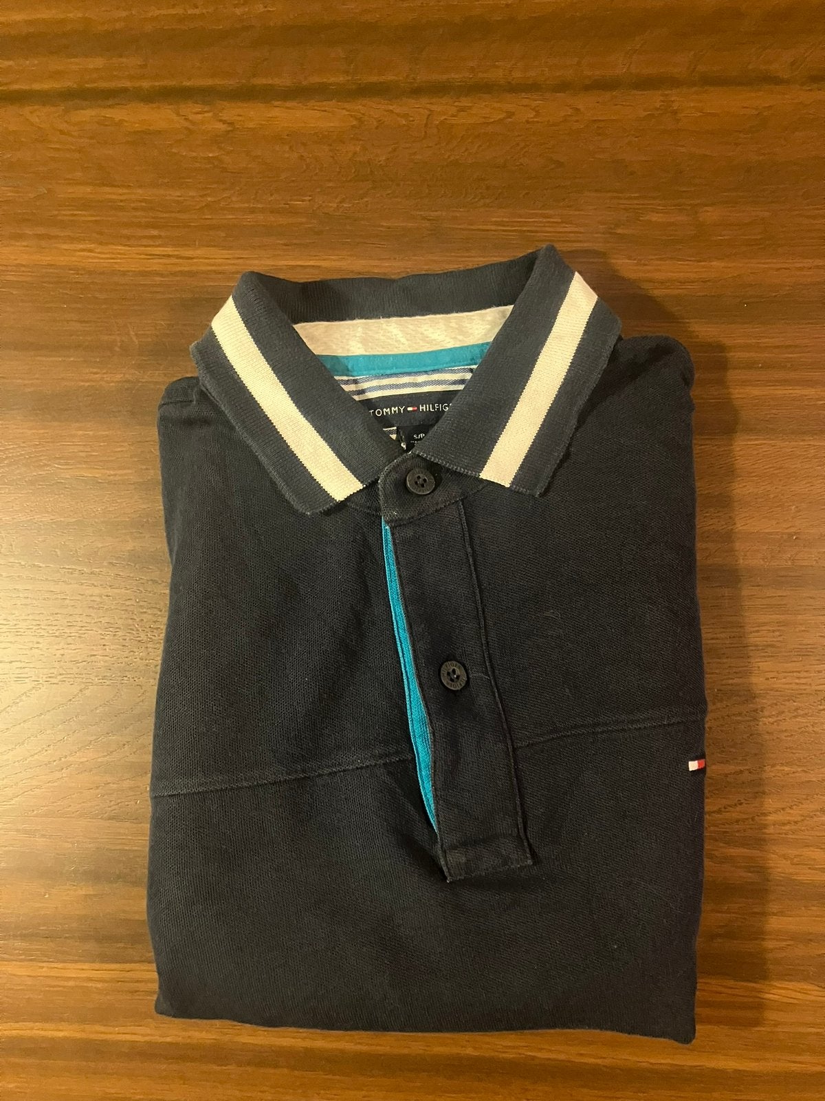 Tommy Hilfiger Polo, Ophalen of Verzenden, Zo goed als nieuw, Maat 46 (S) of kleiner, Blauw