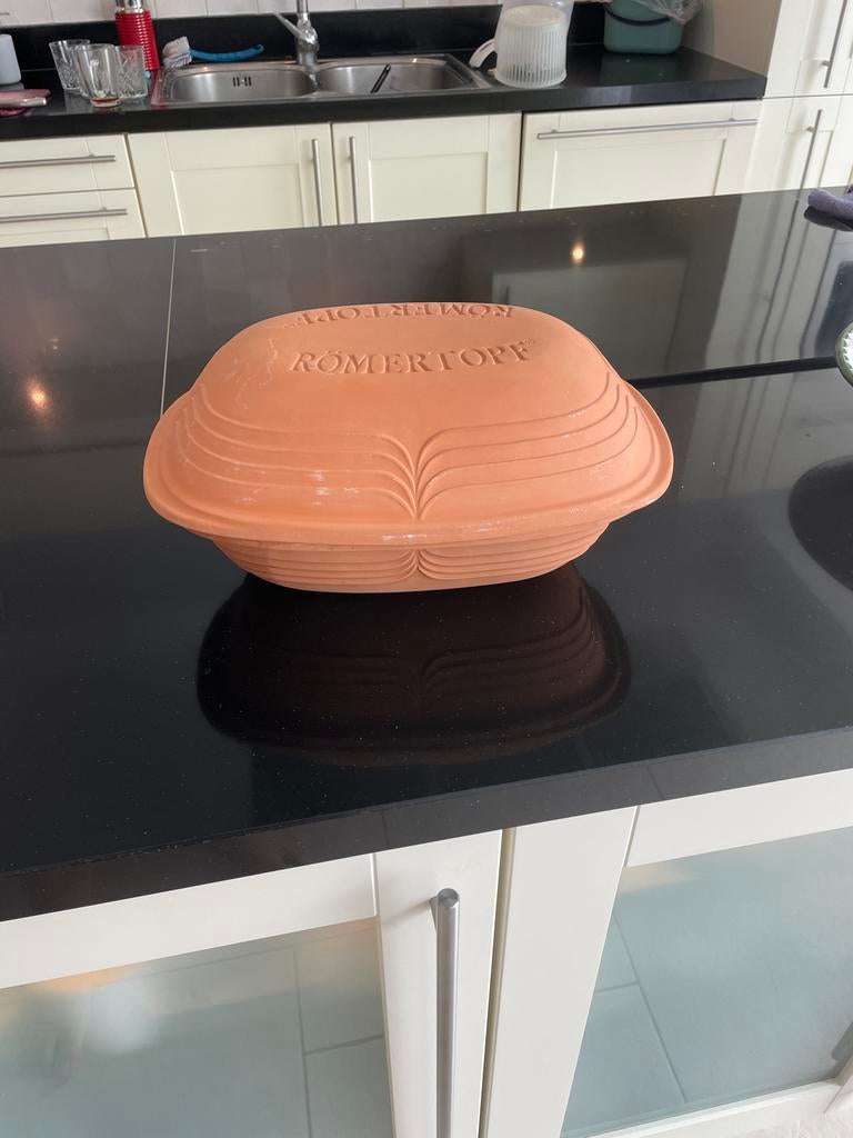 Römertopf Ovenschaal - Terracotta Braadpan, Ophalen, Steen/keramiek, Overige typen, Gebruikt