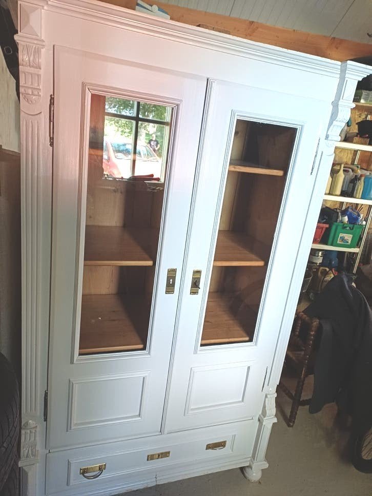 Brocante Grenen Landelijke Keuken/Vitrine Kast, Huis en Inrichting, Ophalen, Gebruikt, Grenenhout, 150 tot 200 cm