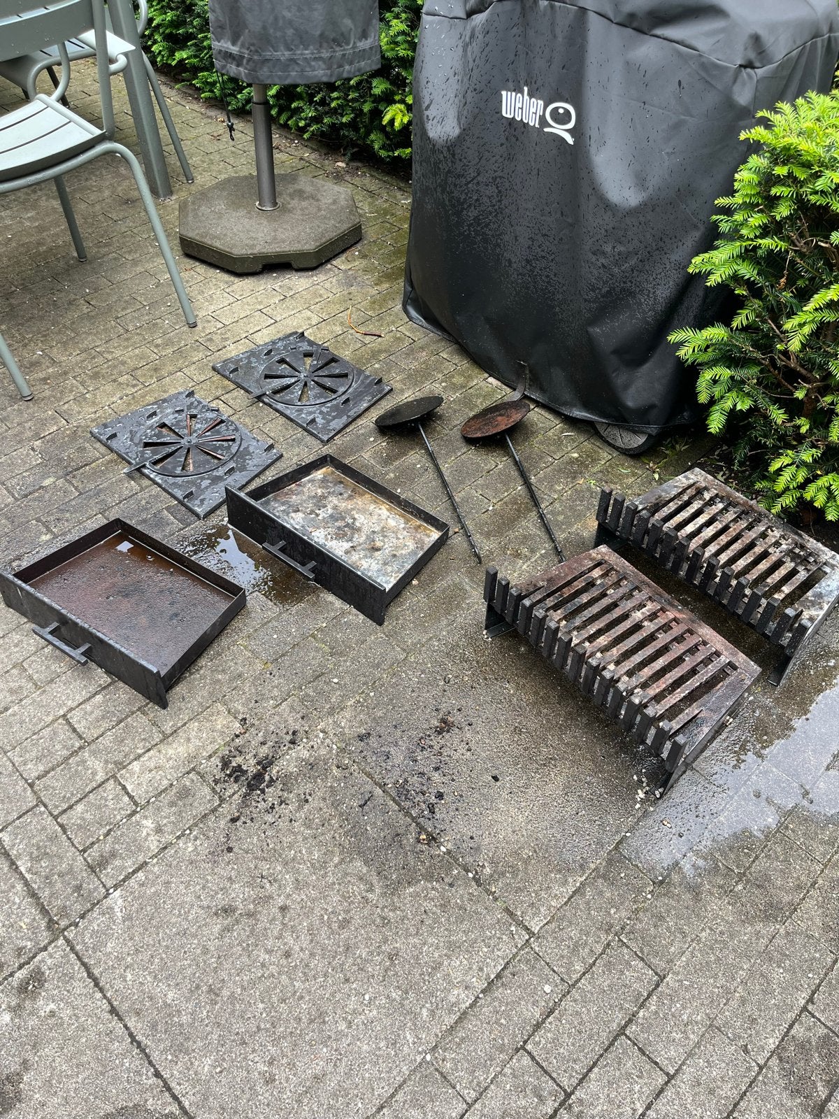 Gietijzeren open haard onderdelen, Ophalen, Gebruikt, Inbouwhaard, Houthaard