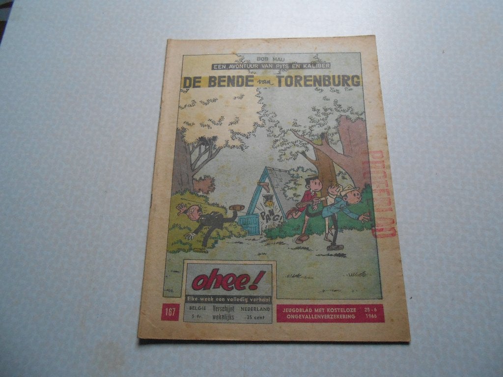 Ohee 167 De bende van Torenburg 1966., Boeken, Gelezen, Bob Mau, Eén stripboek, Ophalen of Verzenden