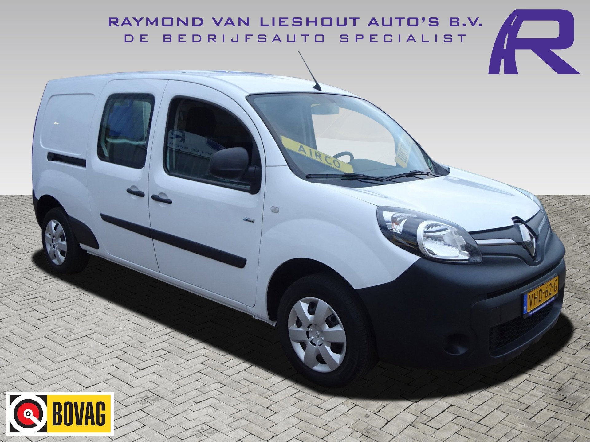 Renault Kangoo Z.E. 33 Maxi INCL KOOPACCU SOH 90% AIRCO NAVI, Dealer onderhouden, Stof, 33 kWh, Wit