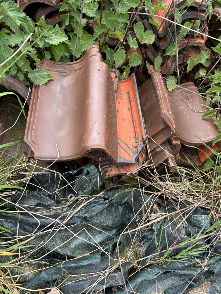Oud hollandse bruine dakpan., Ophalen, Gebruikt, 15 m² of meer, Dakpannen
