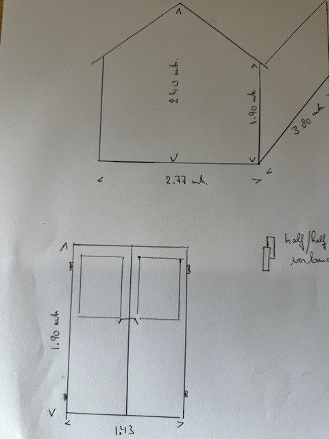 Tuinhuis, Ophalen, Tuinhuis, 250 tot 500 cm, 2 ramen