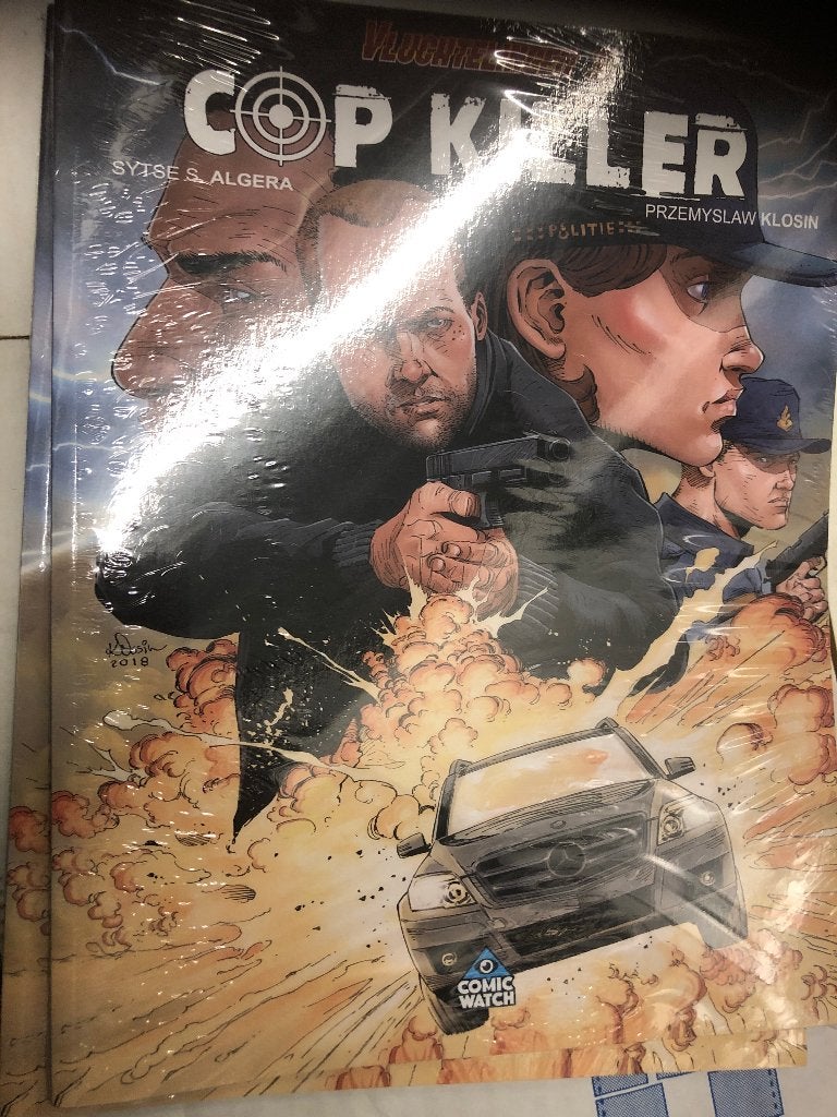 Cop killer vluchtelingen bla, Boeken, Stripboeken, Eén stripboek, Ophalen of Verzenden, Zo goed als nieuw