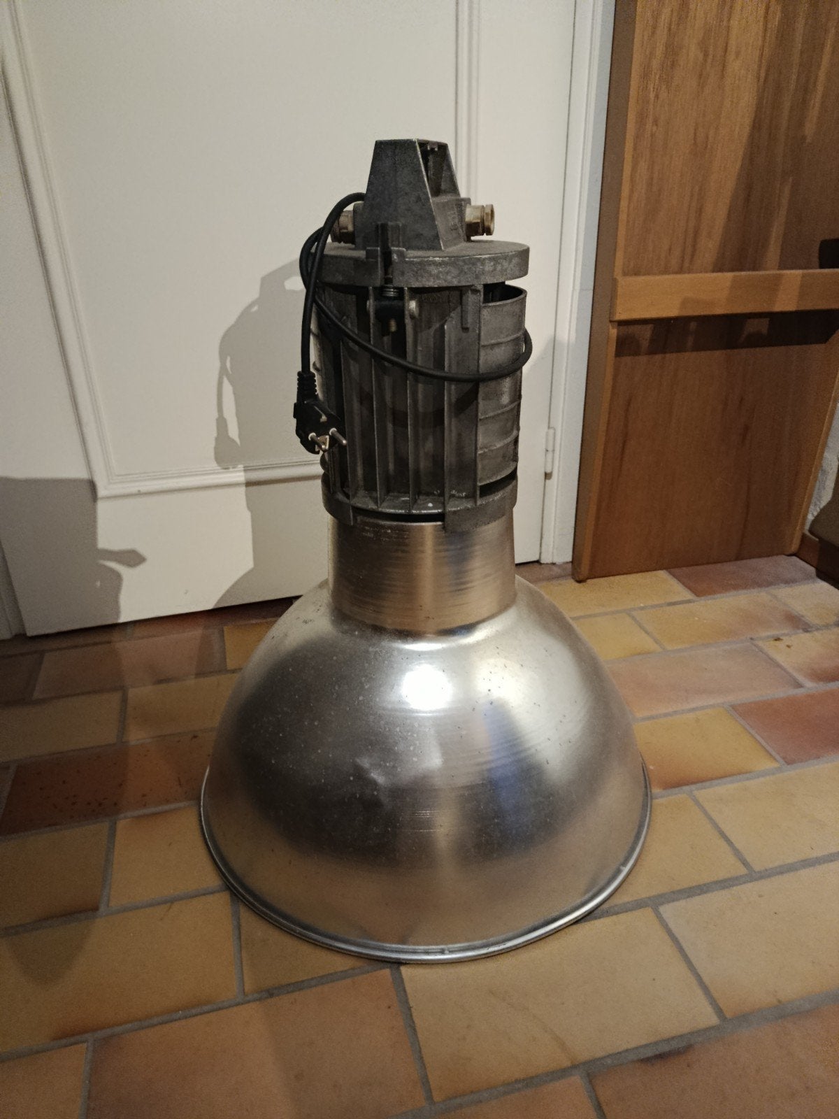 Oude Franse stallamp - Industriële hanglamp, Antiek en Kunst, Ophalen