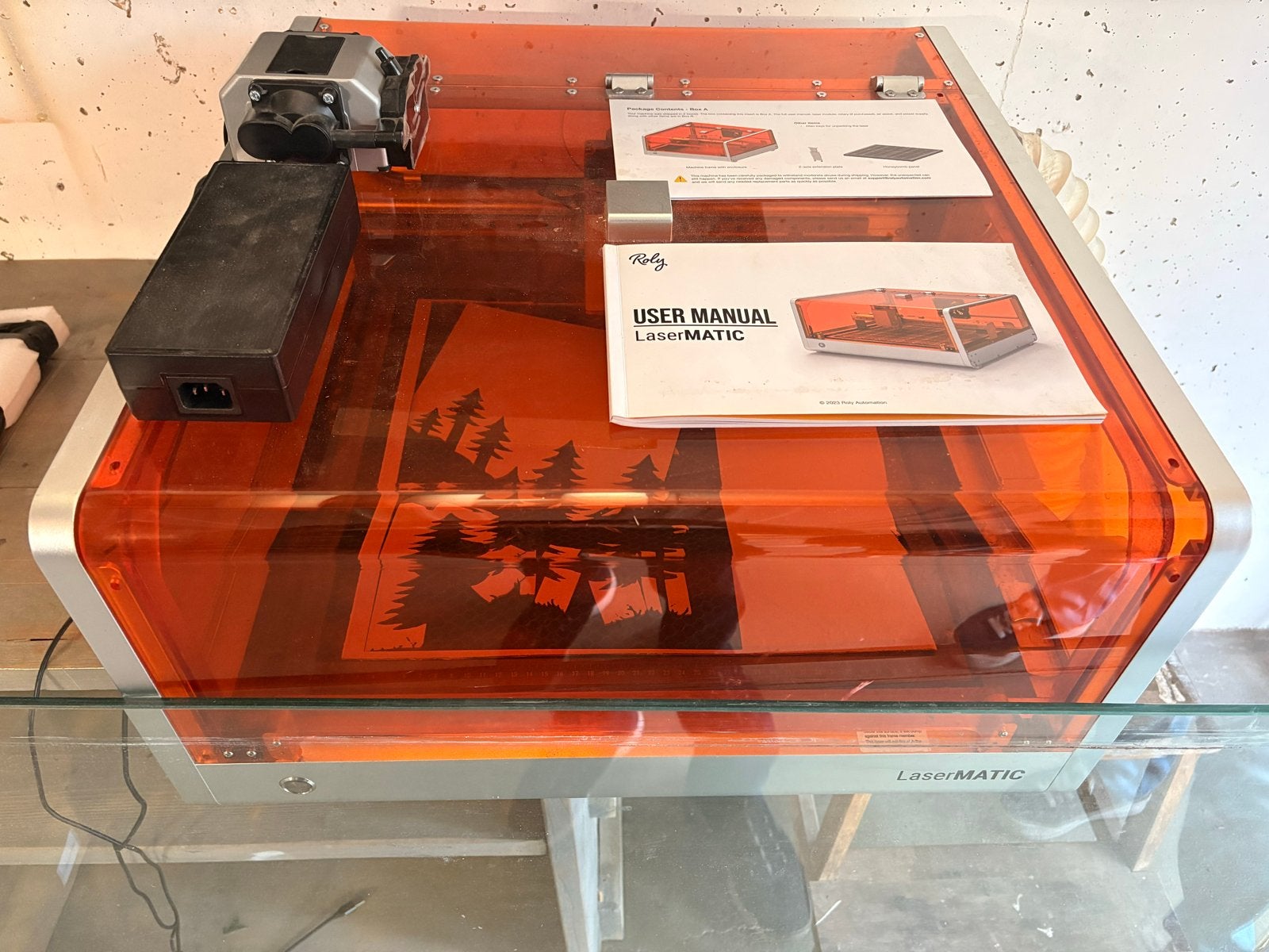 LaserMATIC lasergraveermachine met handleiding, Ophalen, Gebruikt