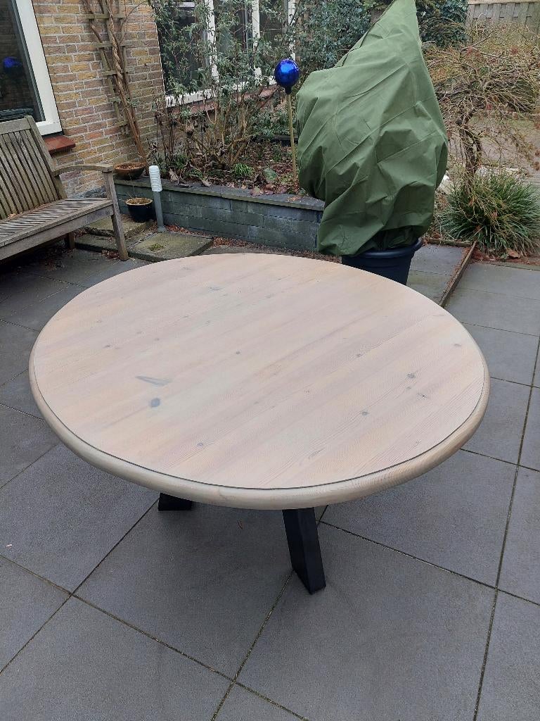 Ovale grenen eettafel, Ophalen, Gebruikt, Vijf personen of meer, Grenen industrieel