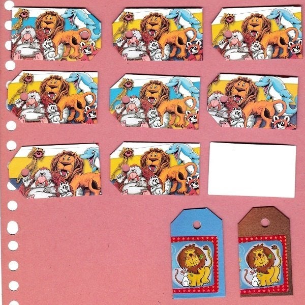 0191) leeuwen, tijgers, poema, luipaard labeltjes, Ophalen of Verzenden, Zo goed als nieuw, Overige typen