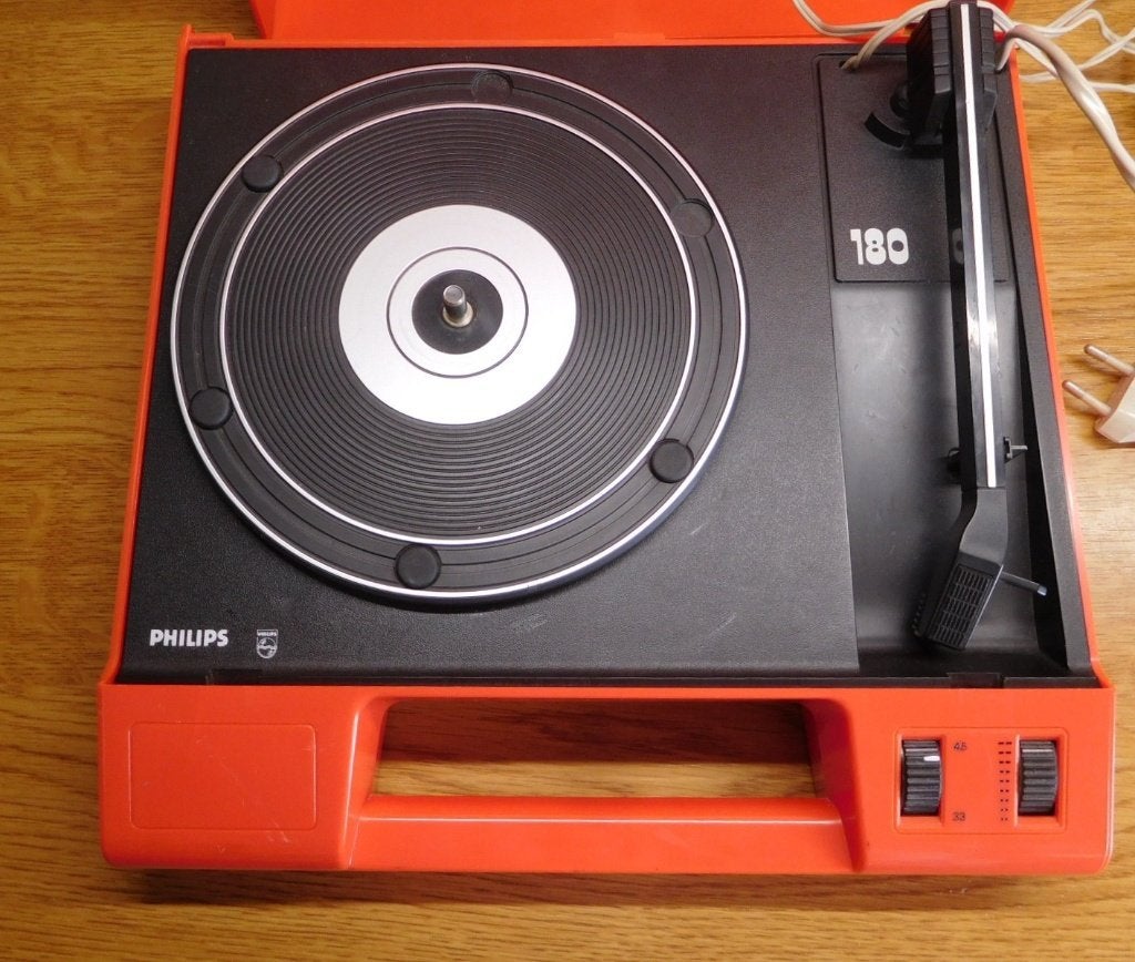 Een vintage Philips platenspeler 180, Audio, Tv en Foto, Ophalen of Verzenden, Gebruikt, Platenspeler, Philips