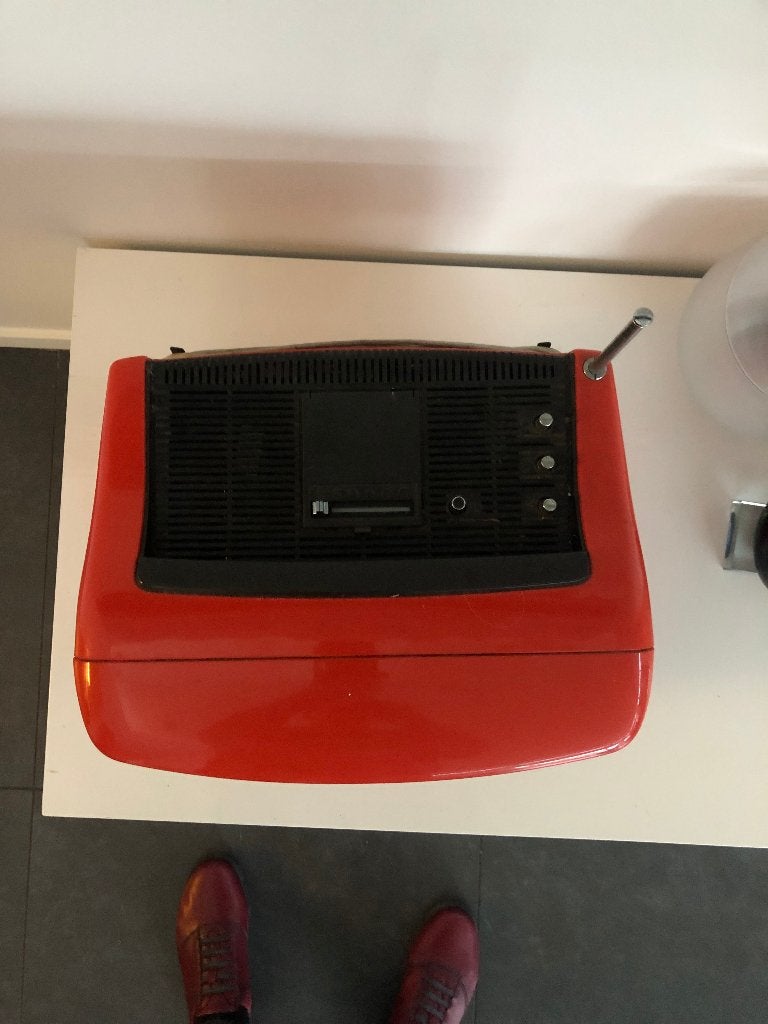 prachtige   Philips Draagbare TV - Rood Design Klassieker, Ophalen of Verzenden