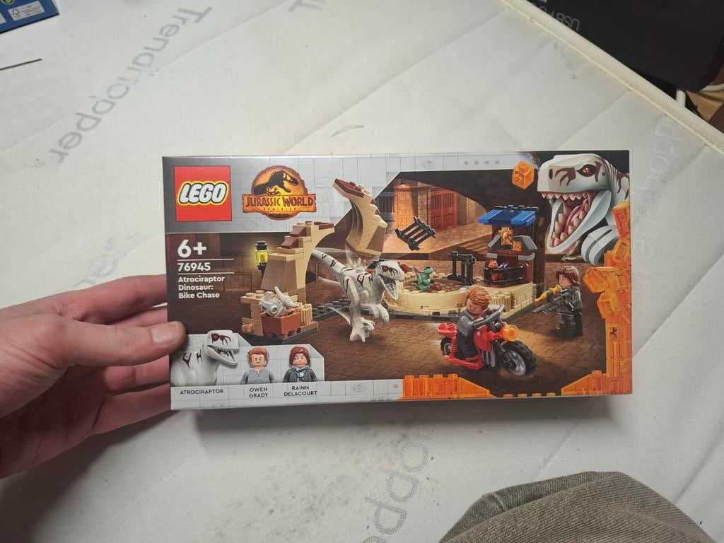 LEGO Jurassic World 76945 Atrociraptor Dinosaurus Bike Chas, Ophalen, Inclusief minifiguren, Jurassic World, Lego