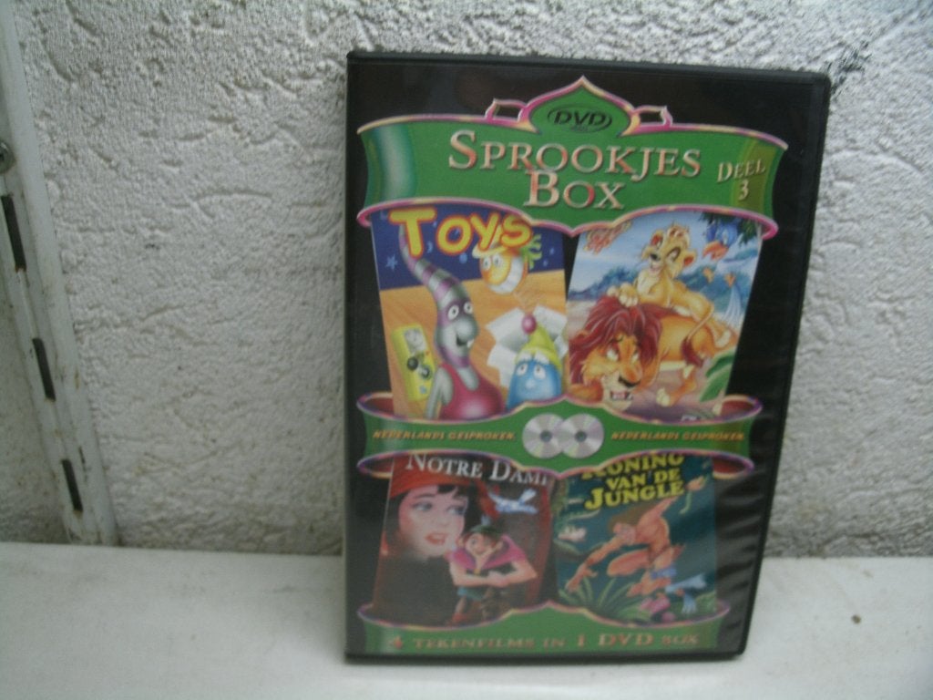 dvd 313k sprookjes box 3 toys / koning van de jungle, Alle leeftijden, Ophalen of Verzenden, Zo goed als nieuw, Europees