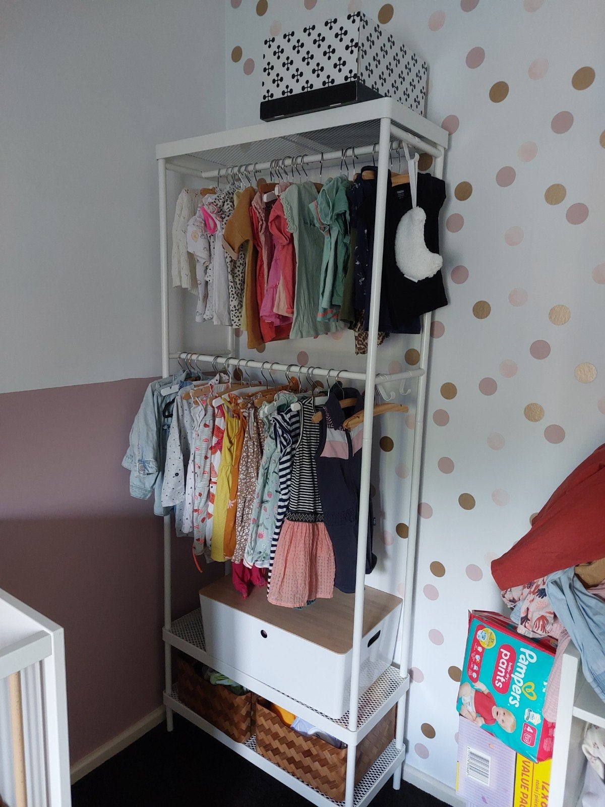 IKEA MACKAPÄR Kapstok met schoenenopberger, Huis en Inrichting, Woonaccessoires | Kapstokken, Ophalen, Gebruikt, Metaal, Staande kapstok