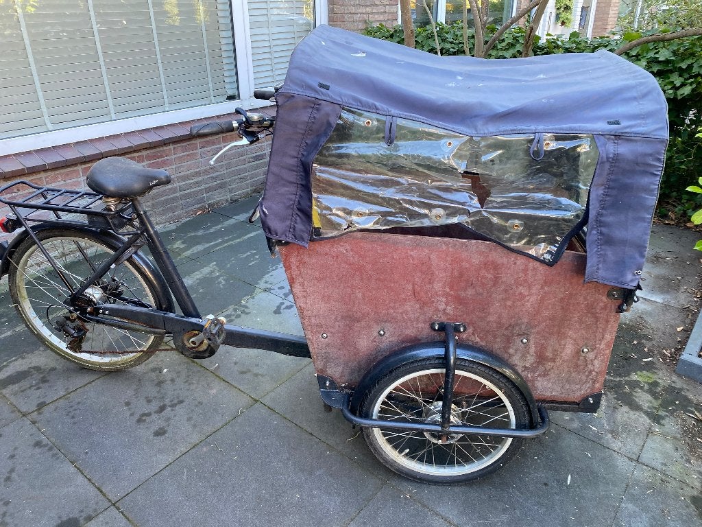 Babboe Big E - met babboe update, Fietsen en Brommers, Gebruikt, Huif, 2 kinderen, Ophalen