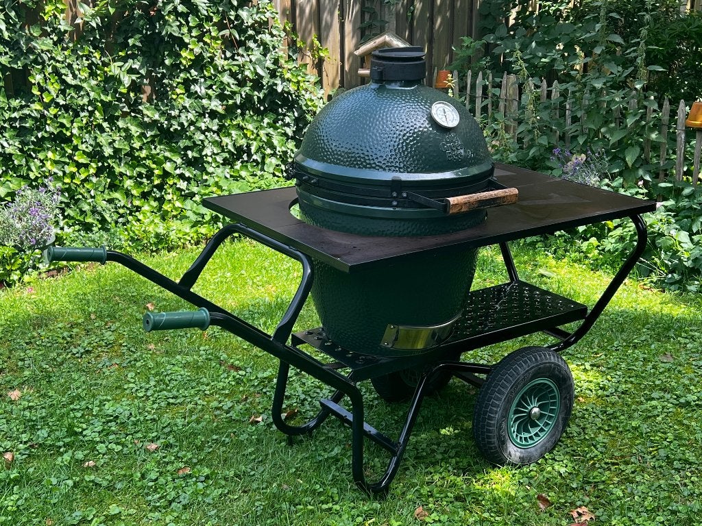 Big Green Egg Large zeer compleet incl. Egg Mover, Tuin en Terras, Houtskoolbarbecues, Gebruikt, Met accessoires, Ophalen