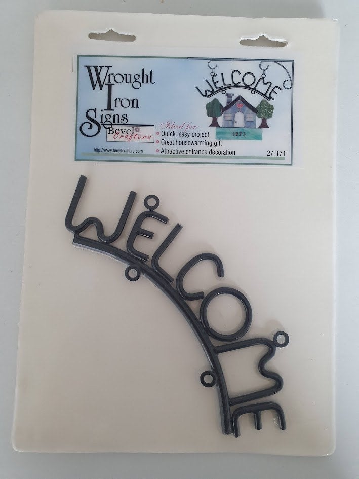 Gietijzeren Welcome bord, Metaal, 4 cm, Nieuw, Ophalen of Verzenden