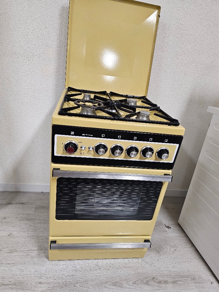 Vintage Etna gasfornuis voor €75,-, Witgoed en Apparatuur, Fornuizen, Ophalen, Gebruikt, 4 kookzones, Gas