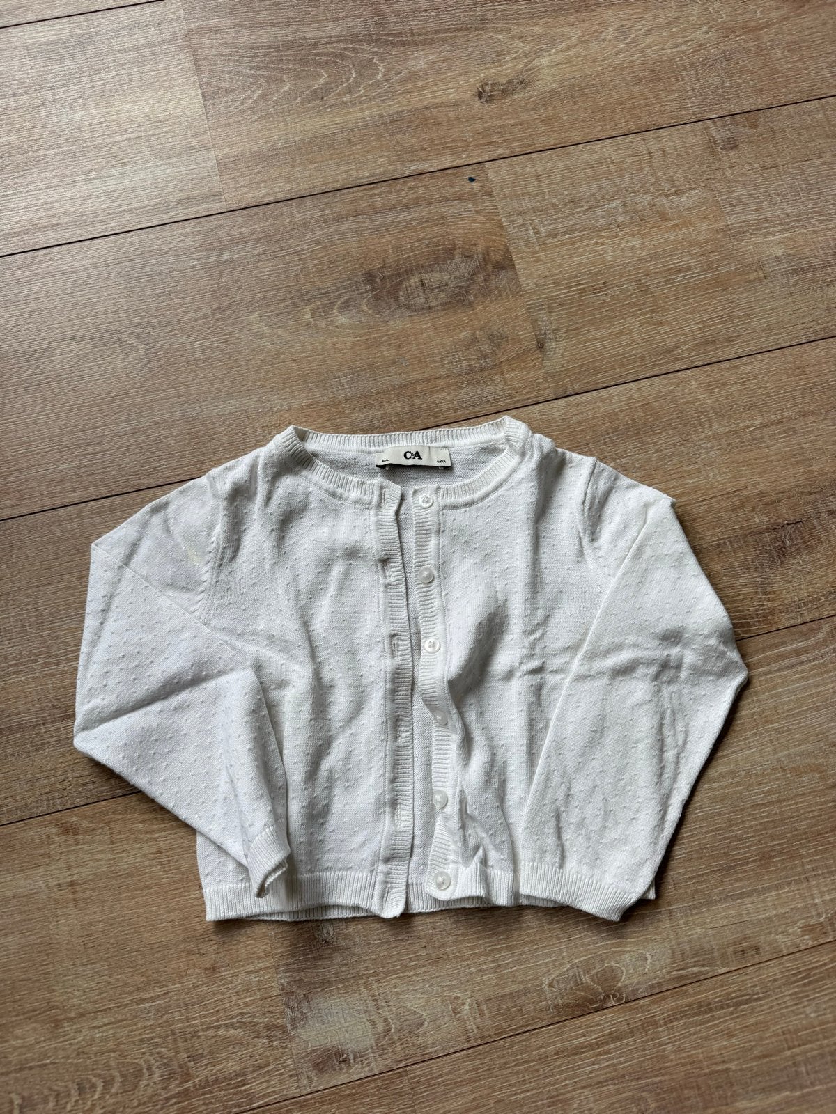 C&A wit vestje maat 104, Ophalen of Verzenden, Zo goed als nieuw, Meisje, Trui of Vest