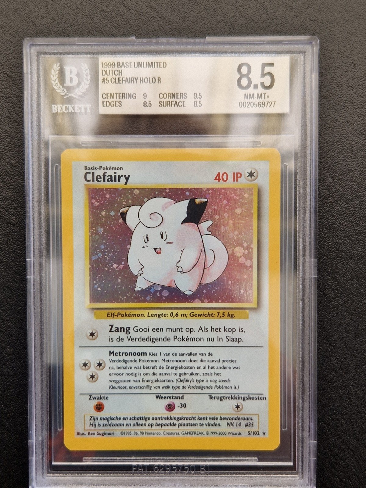 Clefairy Beckett 8.5, Ophalen of Verzenden, Zo goed als nieuw, Losse kaart, Foil