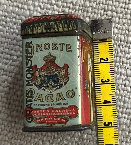 Miniatuur proefblik Droste Cacao 1920 5cm hoog, Ophalen of Verzenden, Gebruikt