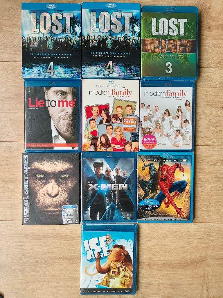 Bluray Set: Modern Family, Lost, Spider-man + meer REGIO A, Ophalen of Verzenden, Zo goed als nieuw, Actie