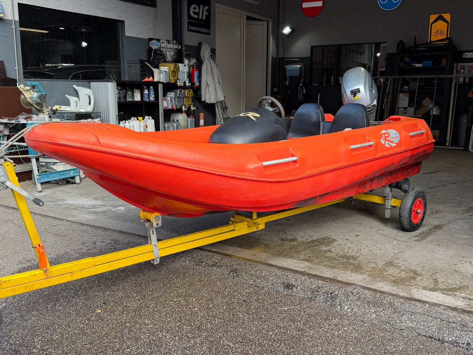 River 350XR speedboot 15pk + handtrailer, Watersport en Boten, Ophalen