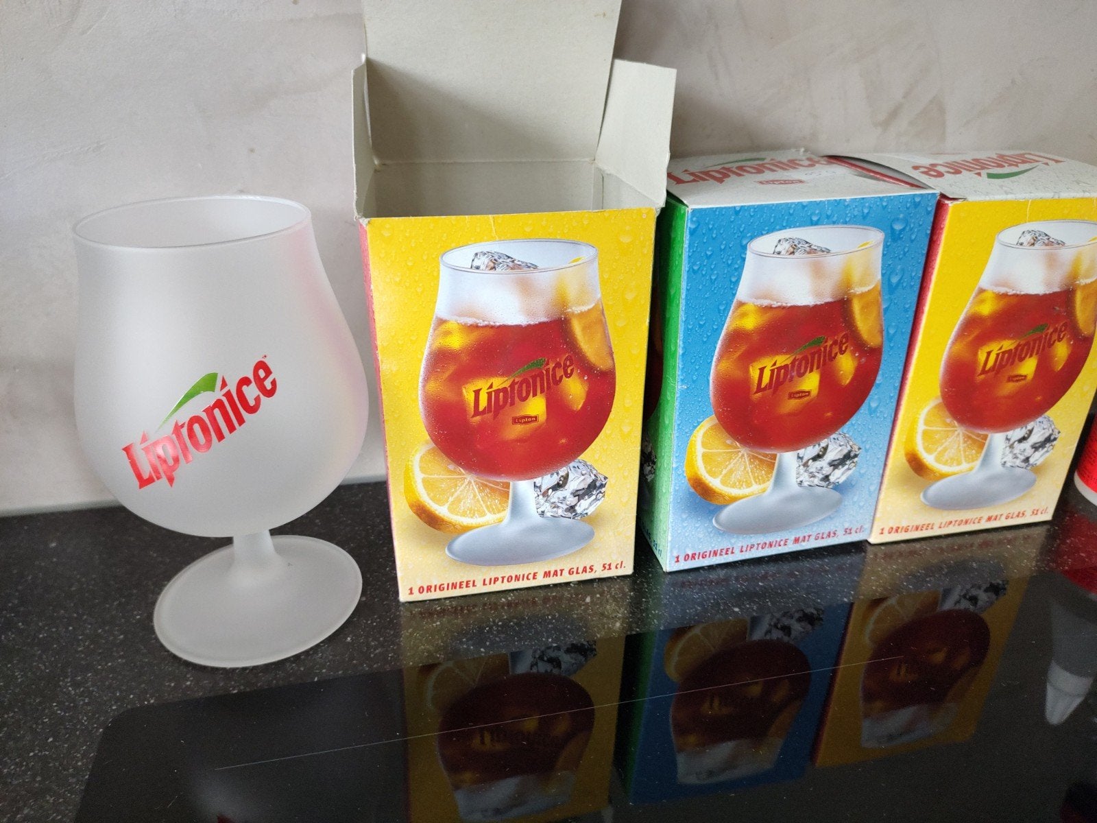 3 glazen liptonice nieuw!, Ophalen of Verzenden, Nieuw, Overige typen