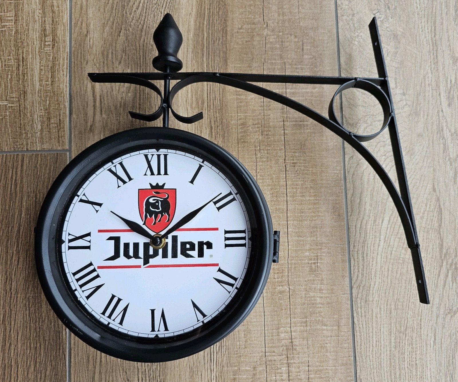 Dubbelzijdige JUPILER stationsklok, Verzamelen, Ophalen of Verzenden, Nieuw, Reclamebord, Plaat of Schild, Jupiler