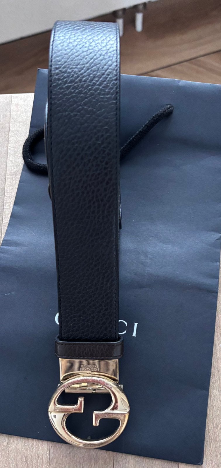 Gucci reversible riem, Ophalen of Verzenden, Gedragen, 3 tot 5 cm, 100 cm of meer