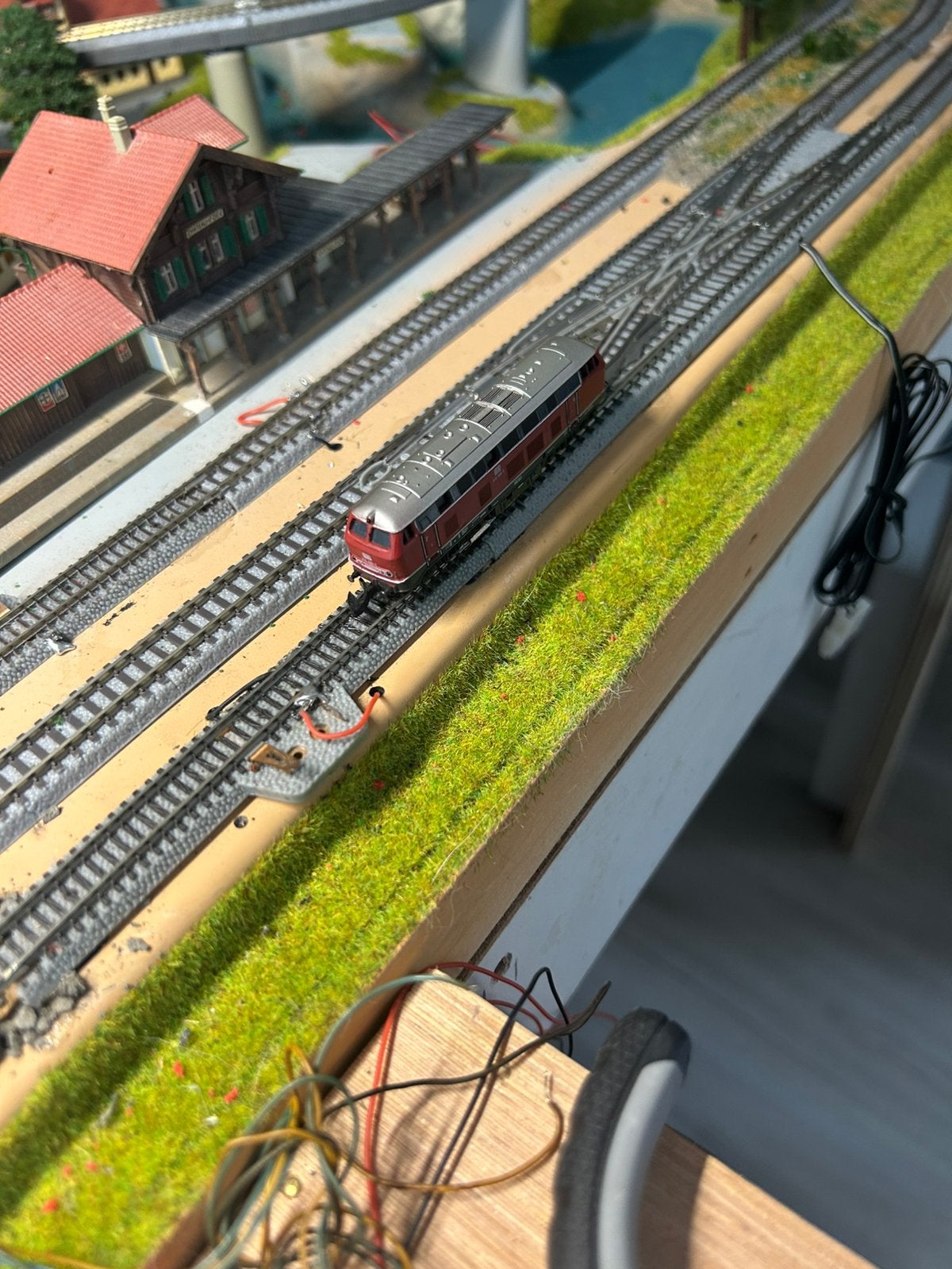 Marklin miniclub diesellok br 216, Ophalen, Wisselstroom, Locomotief, Zo goed als nieuw